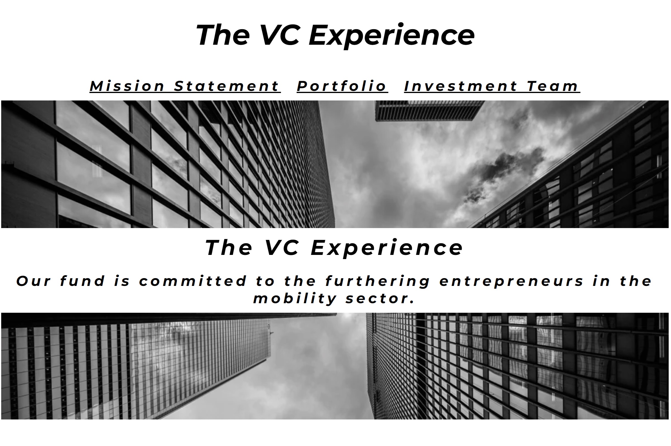 Homepage VC Experience
